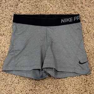 Grey Discontinued Style Nike Pro Spandex Shorts